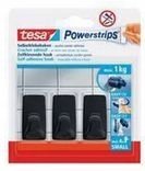 Tesa POWERSTRIPS Prostokątne 1kg Czarne 3 szt