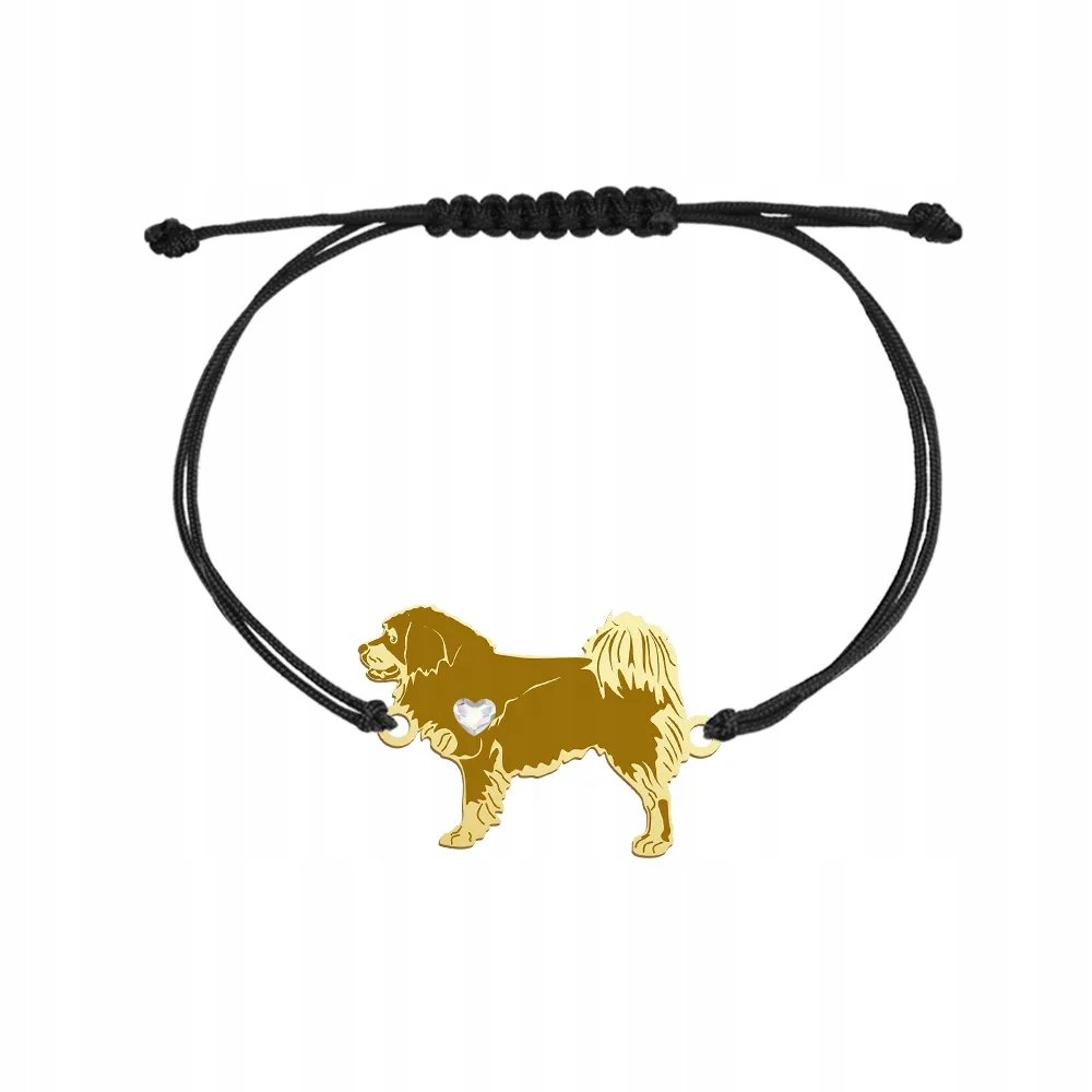 Bransoletka Złota z psem Tibetan Mastiff 925 Biżuteria Kobieta GRAWER