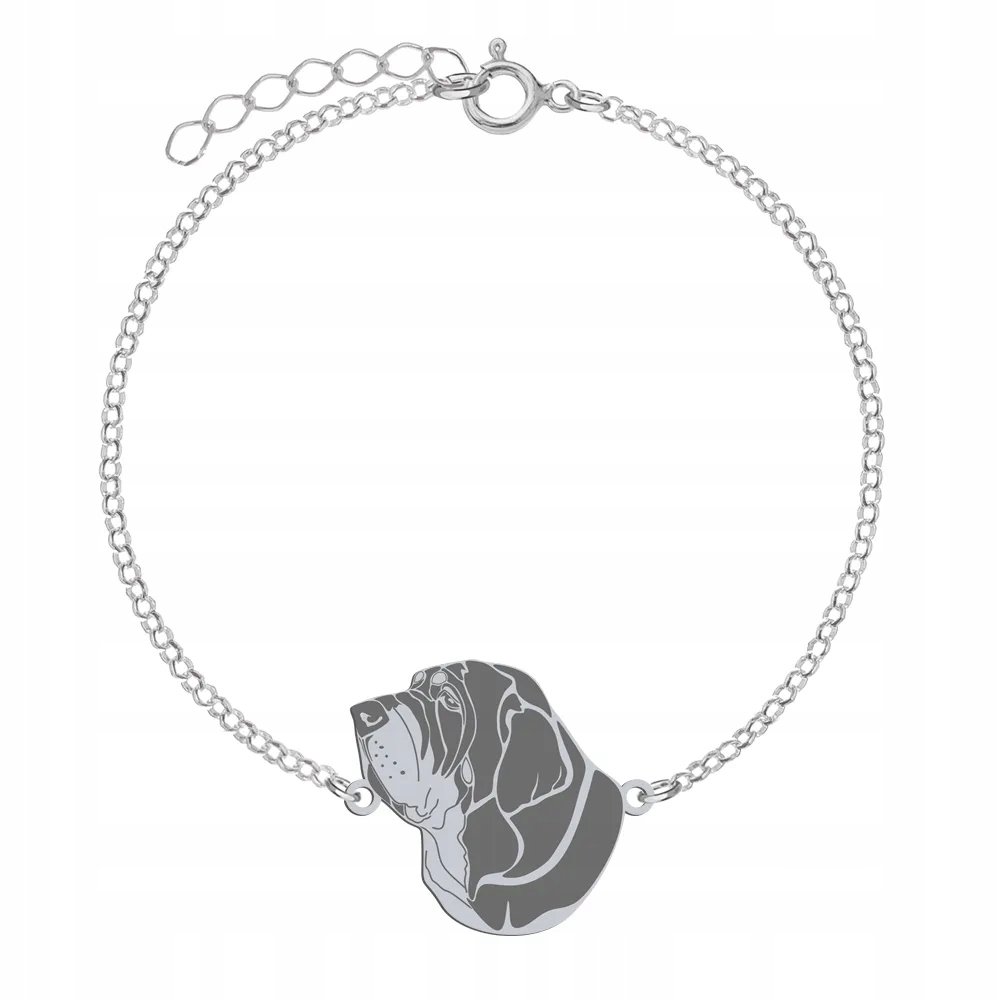 Bransoletka Srebrna z psem Spanish Mastiff 925 Kobieta Urodziny GRAWER