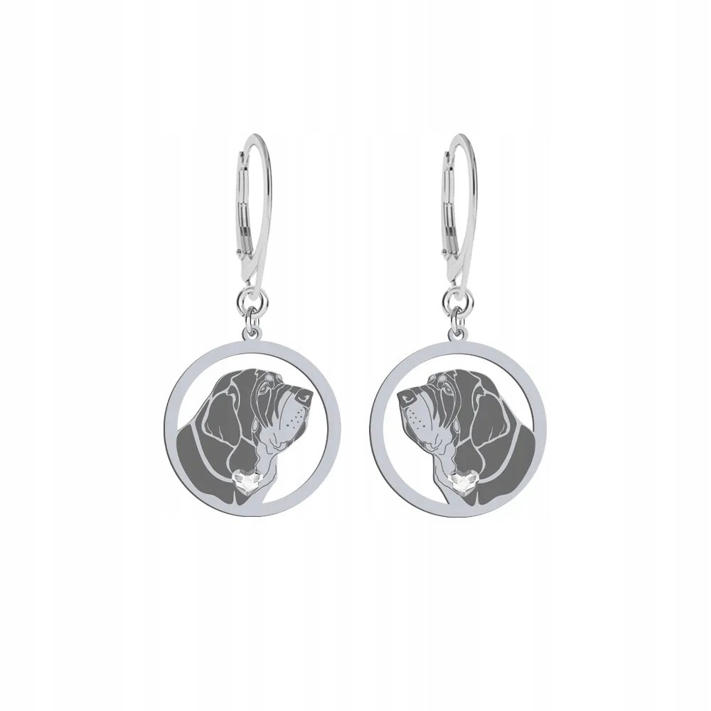 Kolczyki Srebrne 925 z psem Mastif Hiszpański Biżuteria Urodziny GRAWER