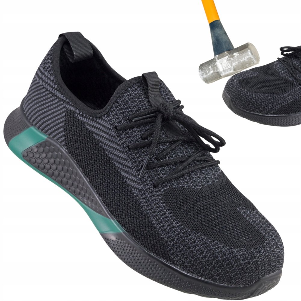 Buty robocze męskie PÓŁBUTY SPORTOWE adidasy Oddychające z PODNOSKIEM r. 47