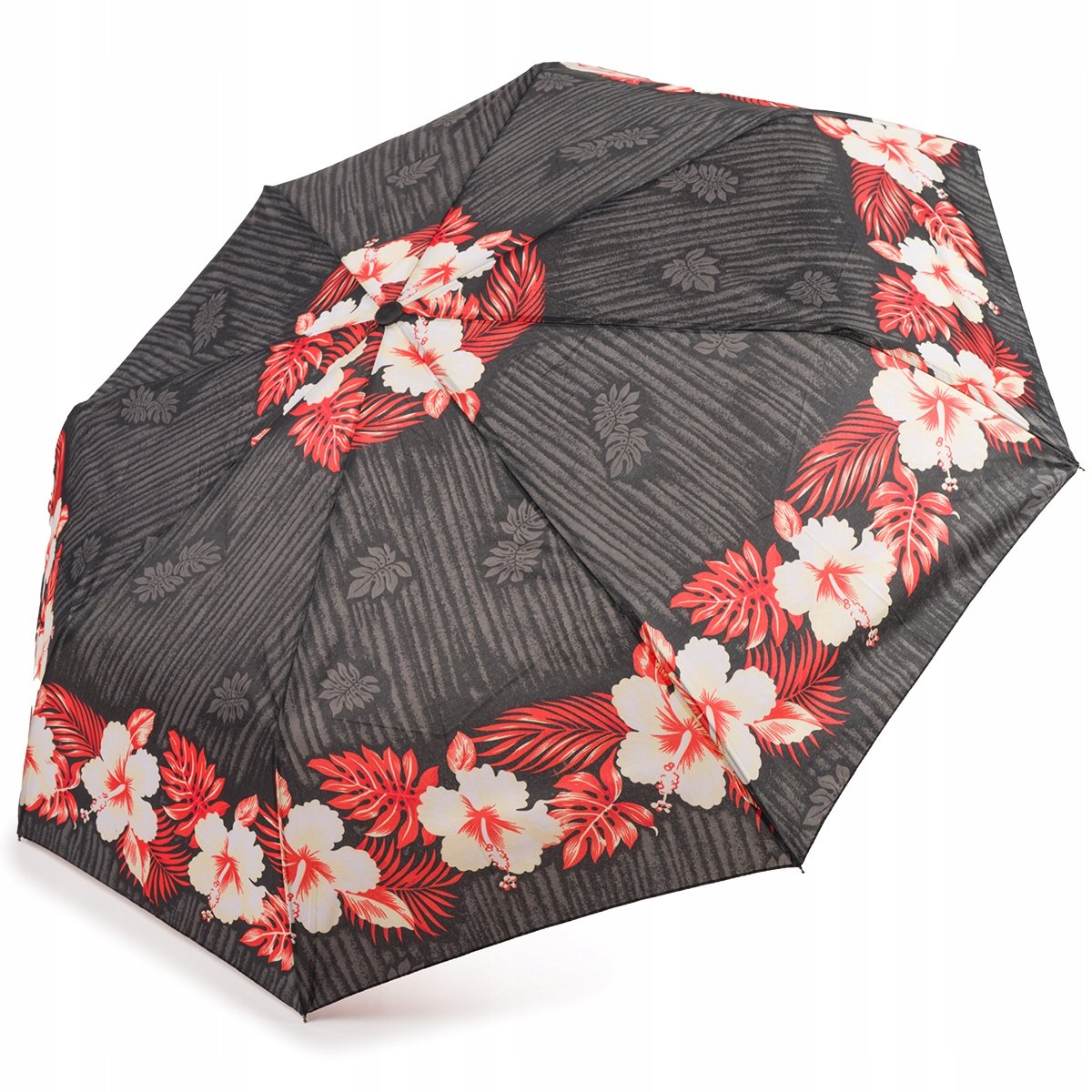 Parasol Składany Automatyczny XL Parasolka Damska Pokrowiec Kwiaty Kolorowa