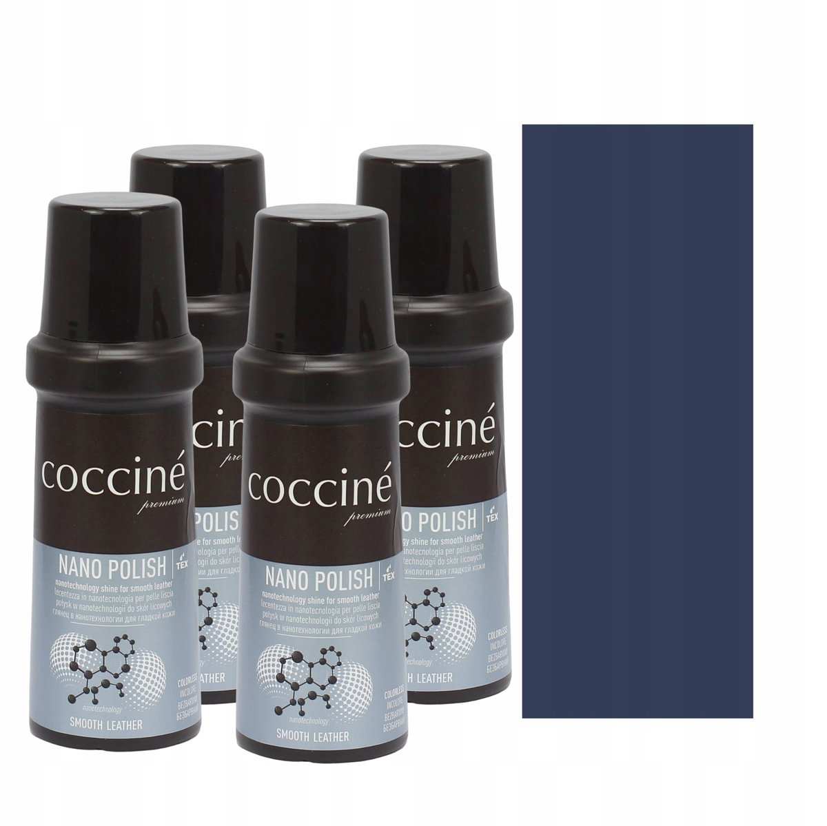 4x Coccine Nano Pasta Granatowa do Skór Licowych Błyskawiczne Nabłyszczenie