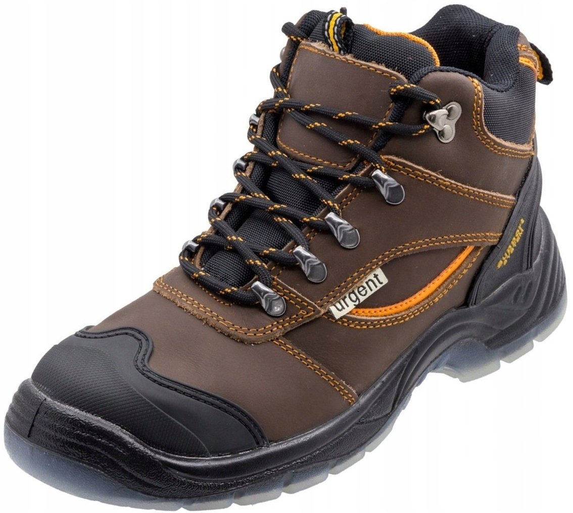 Buty robocze męskie Trzewiki Skórzane z Metalowym Noskiem BHP URGENT r. 47