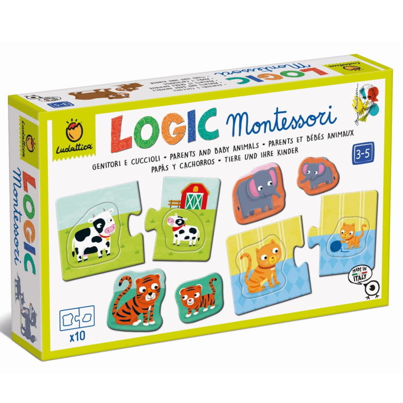 LOGIC MONTESSORI gra układanka ZWIERZĄTKA i ICH MAMY, Ludattica