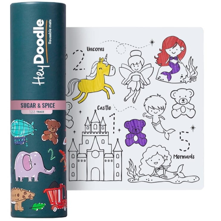 Mata silikonowa do kolorowania A4 - Bajkowe Królestwo, Hey Doodle