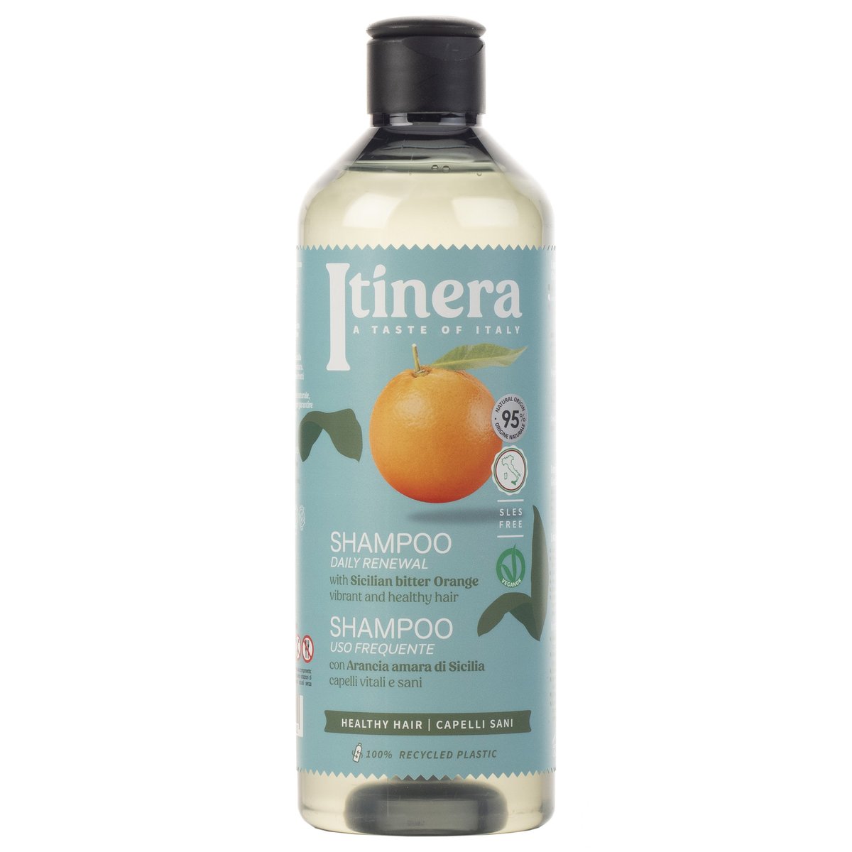 ITINERA Szampon do odnowy włosów z sycylijską gorzką pomarańczą, 95% naturalnych składników, 370 ml 1 szt