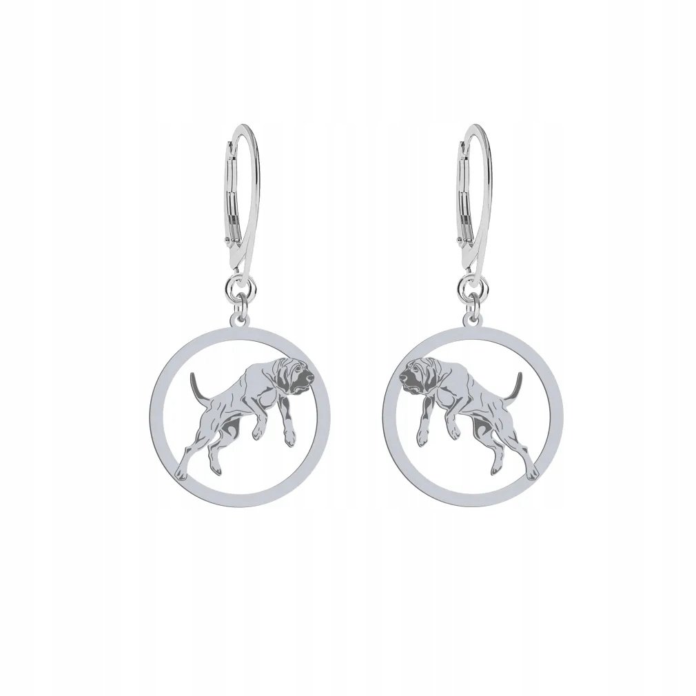 Kolczyki Srebrne z psem Mastif Brazylijski 925 Biżuteria dla Kobiety GRAWER