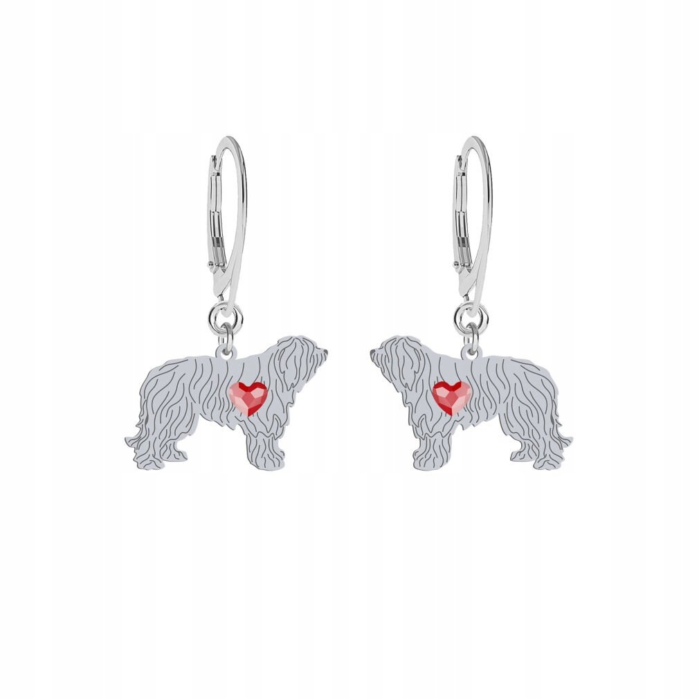 Kolczyki Srebrne z Owczarek Południowo-Rosyjski Jużak 925 na Biglu GRAWER