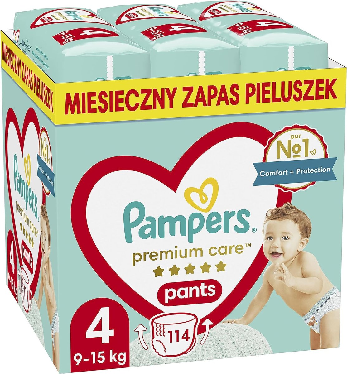 PAMPERS PREMIUM CARE PANTS R.4 114 SZTUKI PIELUCHY ZESTAW