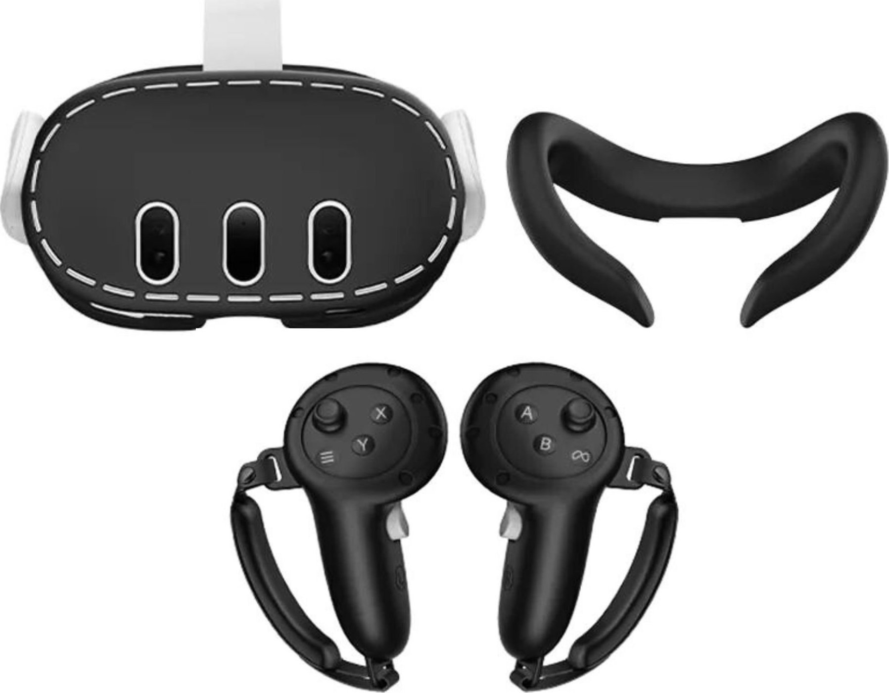 Vortex Virtual Reality Zestaw silikonowych ochronek 3w1 do Meta Quest 3