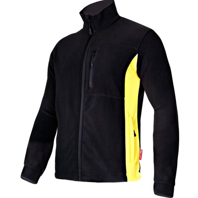 LAHTI PRO Bluza polar czarno żółta rozmiar XL L4010104 LPL4010104