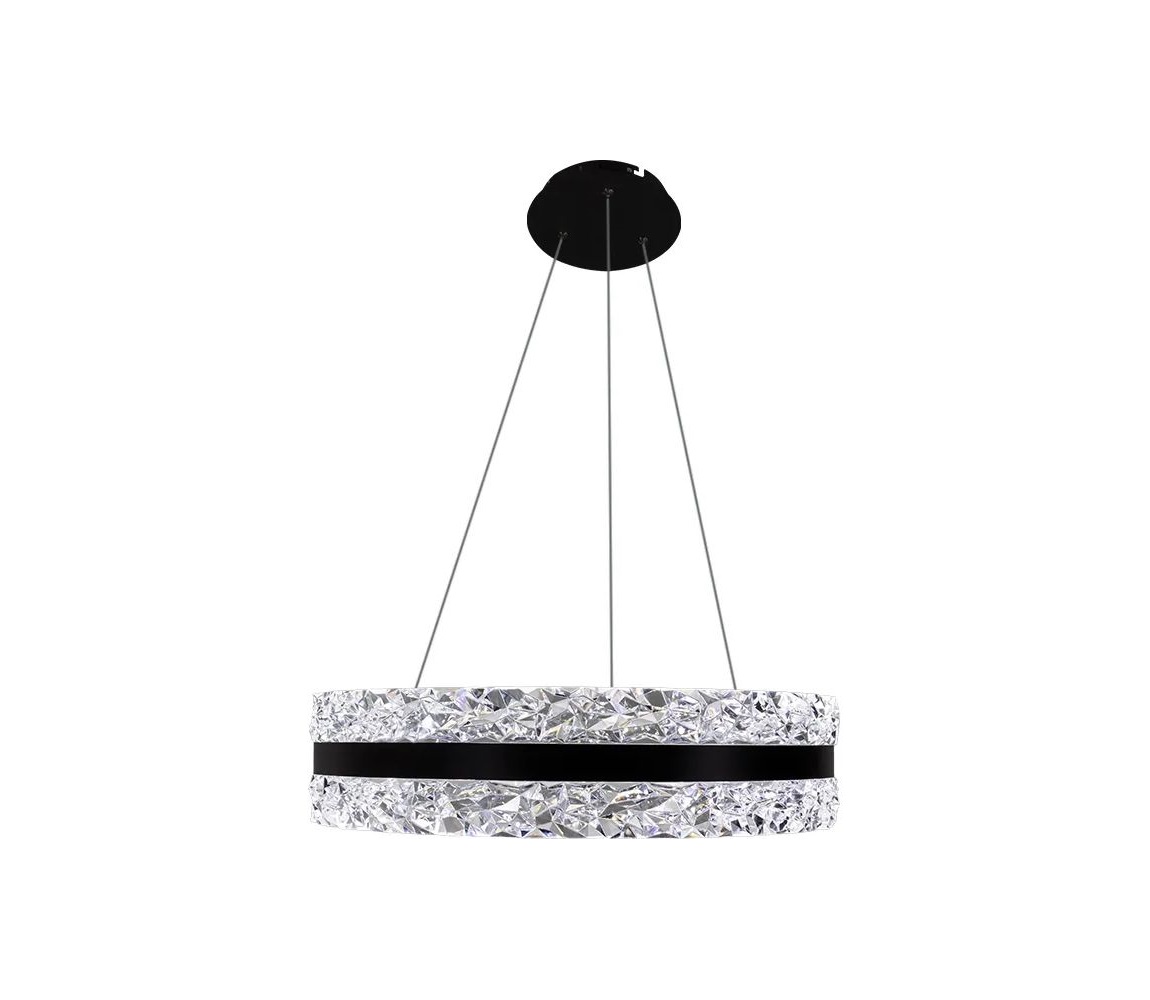 LED Żyrandol ściemnialny na lince LED/80W/230V 3000-6500K czarny + pilot zdalnego sterowania