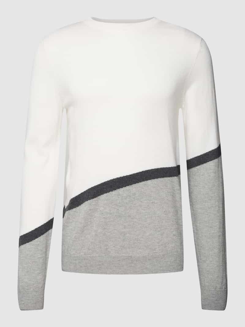 Sweter z dzianiny w stylu Colour Blocking