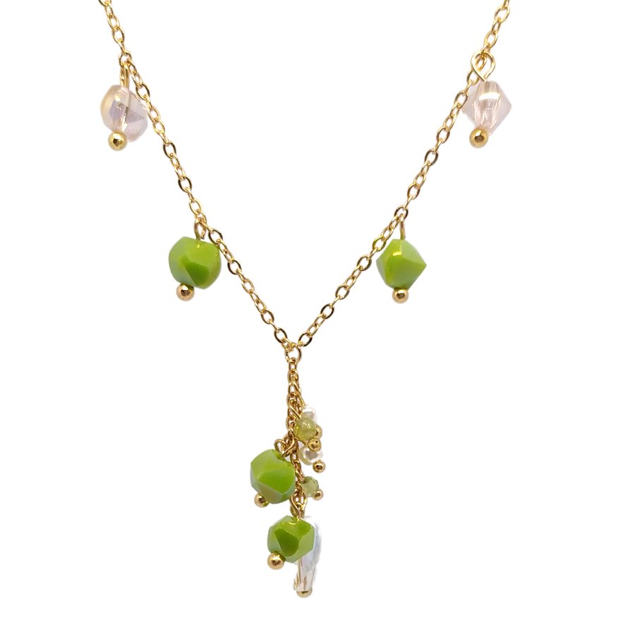 Celebrytka Pozłacana z Koralikami - Mint Stone