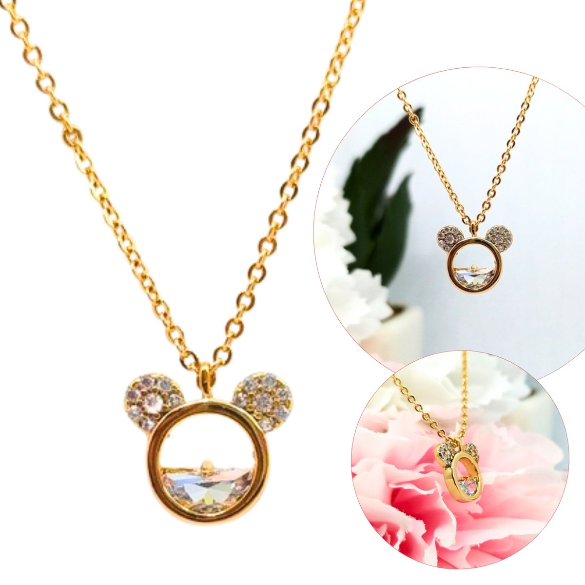 Celebrytka Pozłacana Mouse Myszka