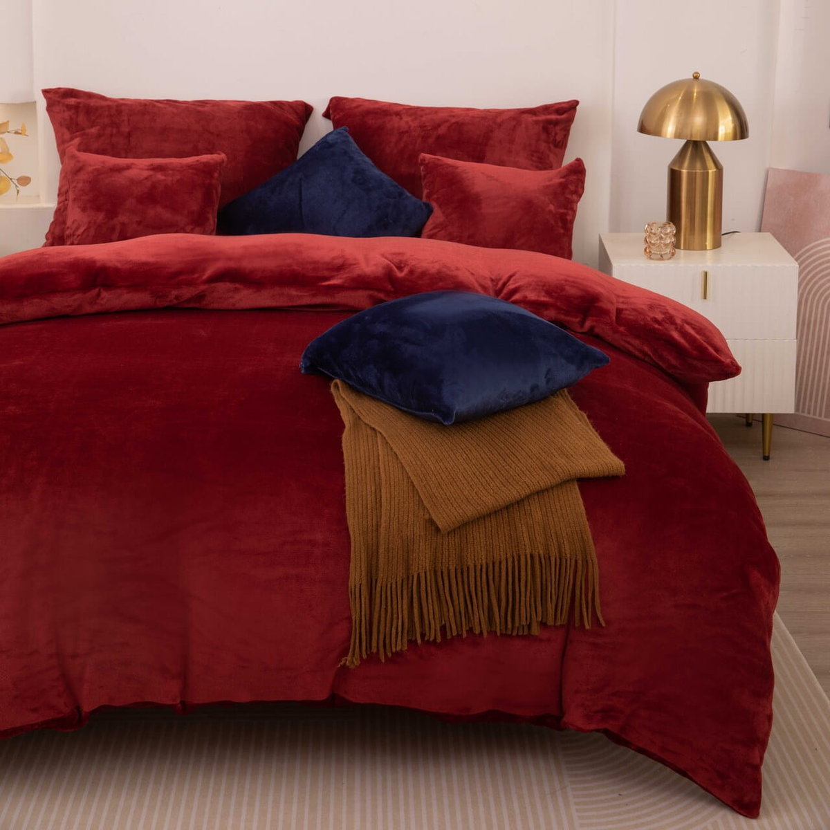 Bordowa Pościel MIŚ Z Mikrofibry 220x200 Cozy