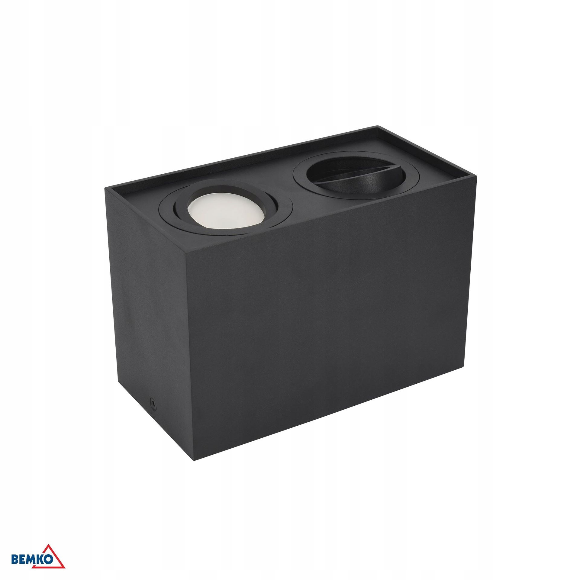 Downlight Ortal Regulowana 182X96 2XGU10 Max. 2x50W Czarna