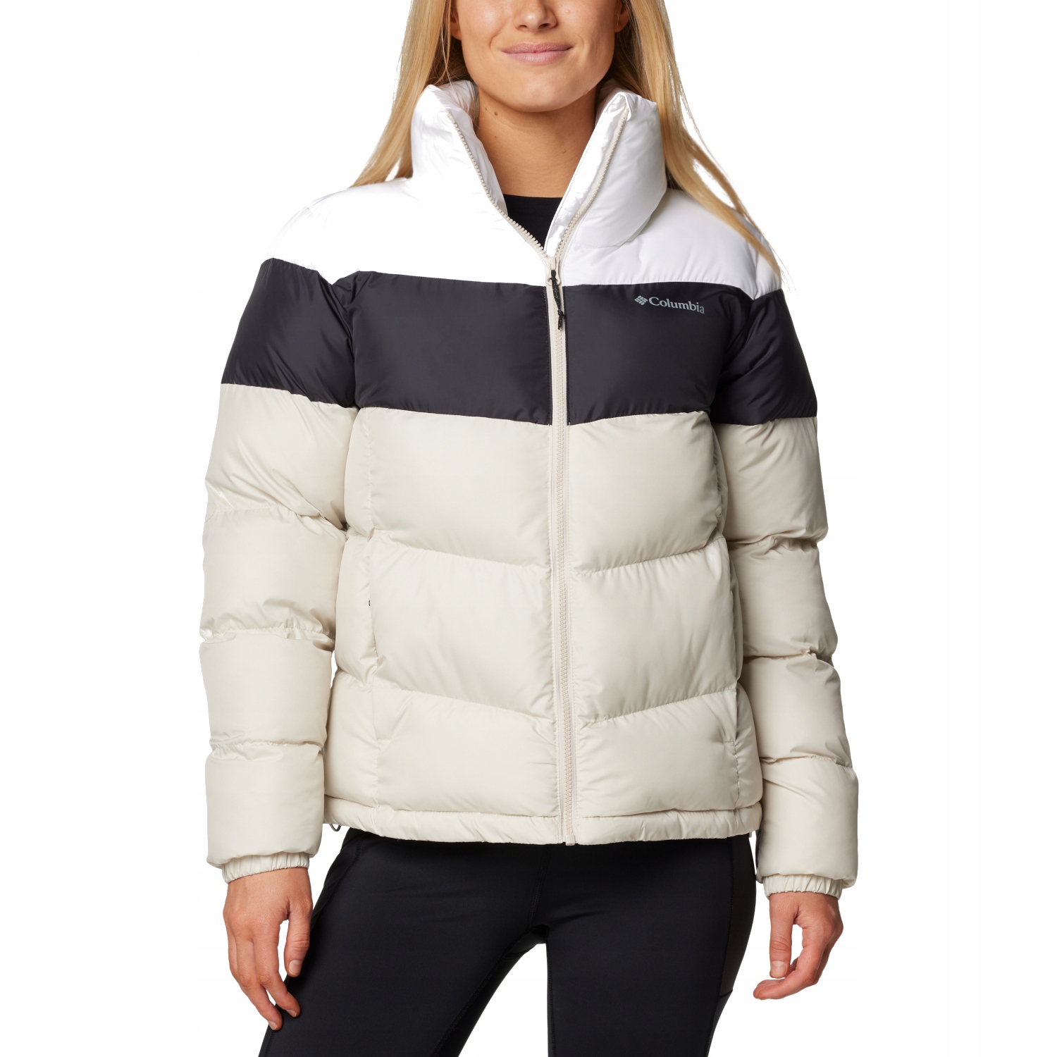 Columbia Puffect II Colorblock Jacket (L) Damska Kurtka Poliester Beżowy