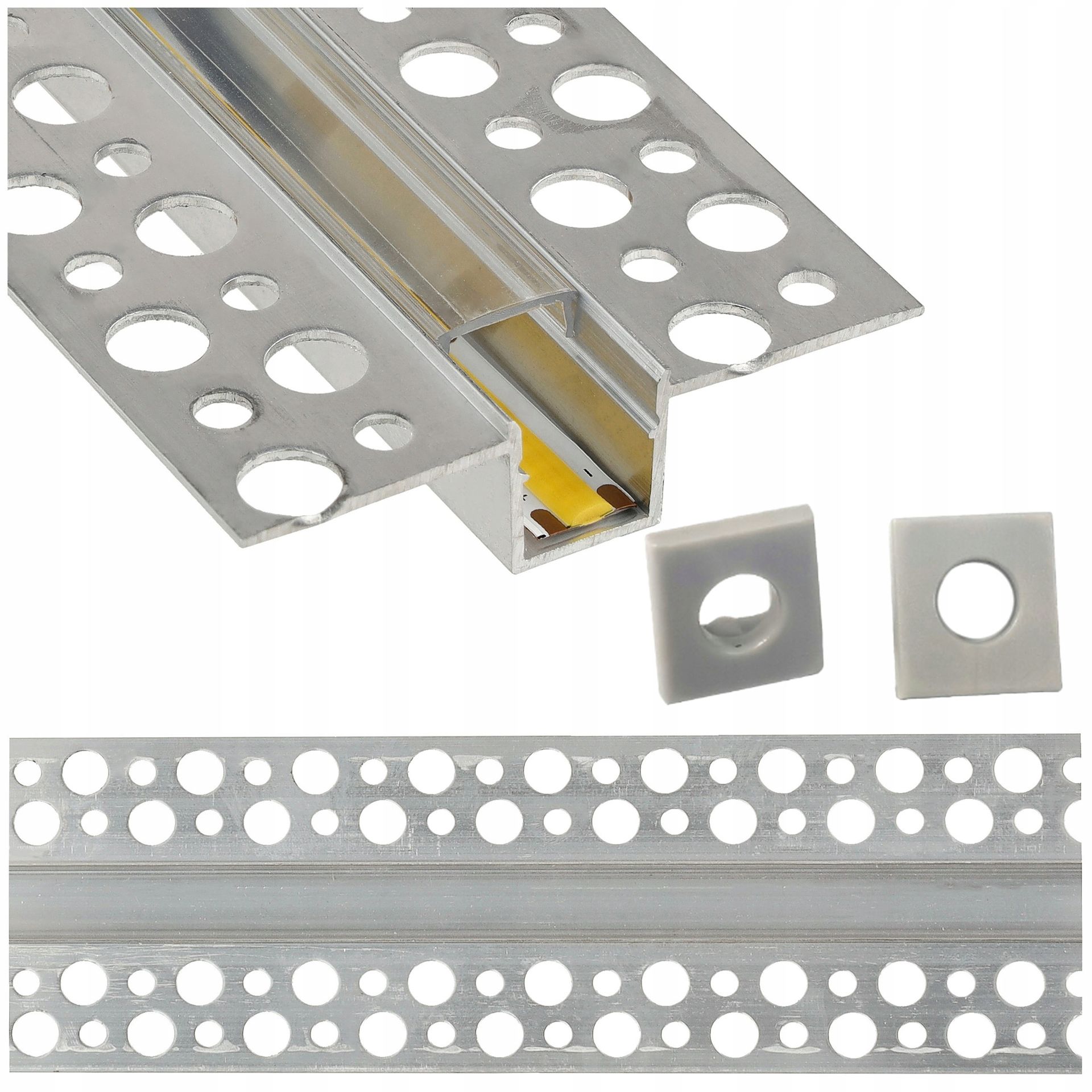 Profil Led Aluminiowy Do Płyt Gk Gipsowych 2M Solidny Regips Taśmy Led 10mm