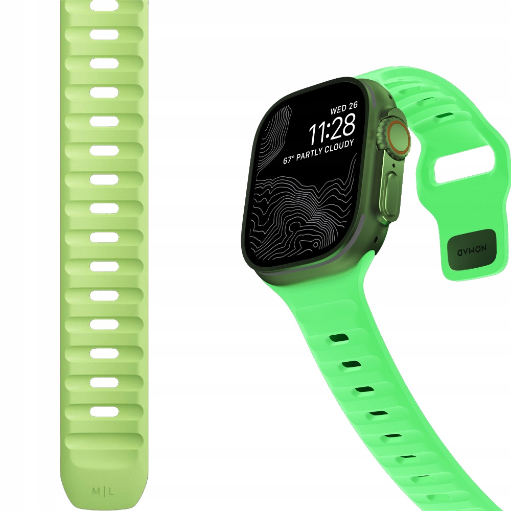 Pasek Nomad Sport Strap Glow 2.0 do Apple Watch 42 44 45 49mm świecący