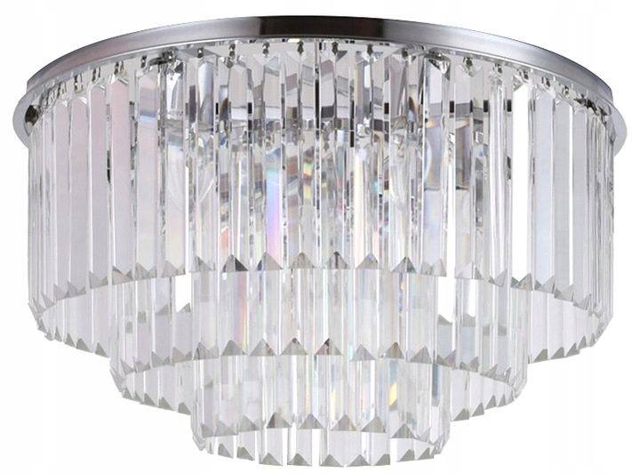 Kryształowa Lampa Sufitowa Plafon Glamour Okrągła