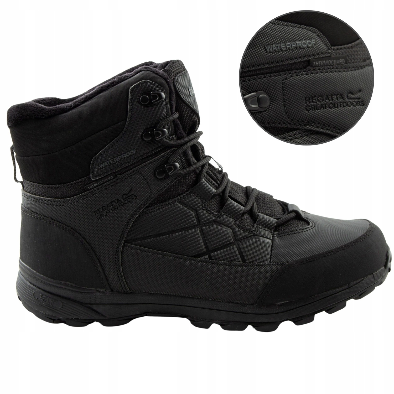Buty męskie trekkingowe Regatta Samaris Thermo czarne wodoodporne r. 43