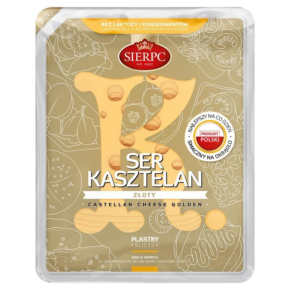 Sierpc Ser kasztelan złoty plastry 380 g