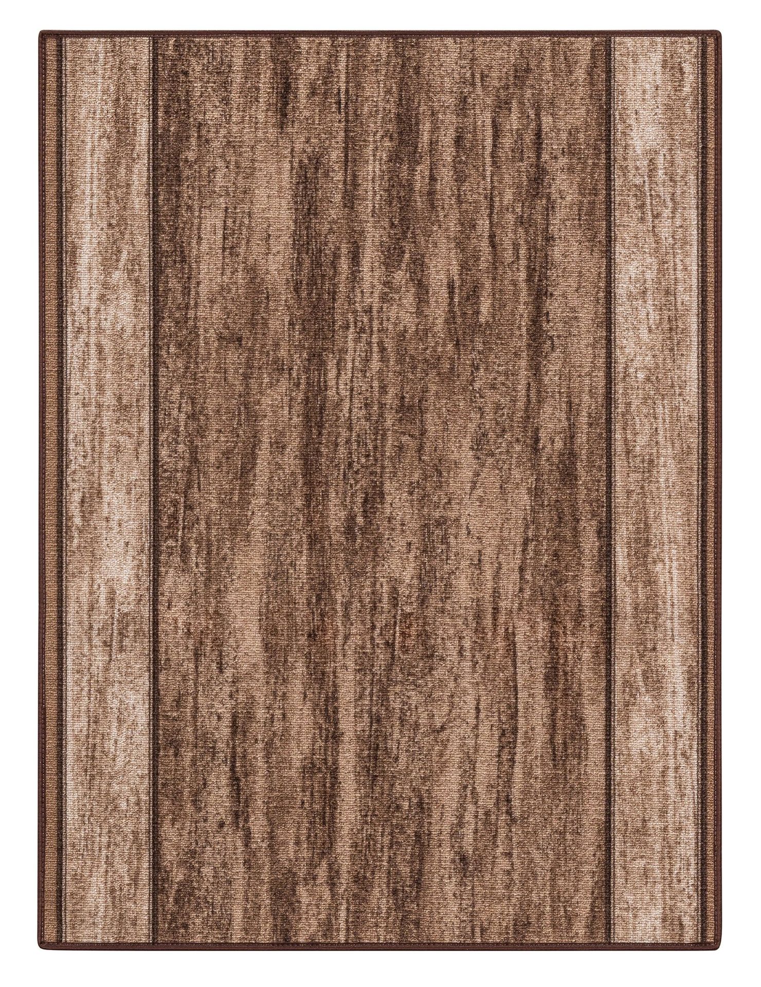 Chodnik Nowoczesny Rama Drewno Brąz