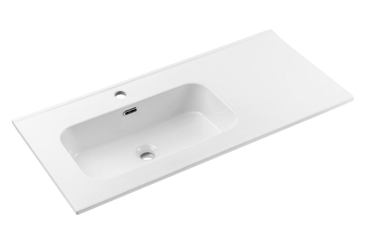 Umywalka meblowa Comad Go 100x46 cm prostokątna lewa biały połysk