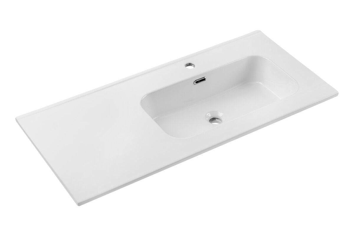 Umywalka meblowa Comad Go 100x46 cm prostokątna prawa biały połysk