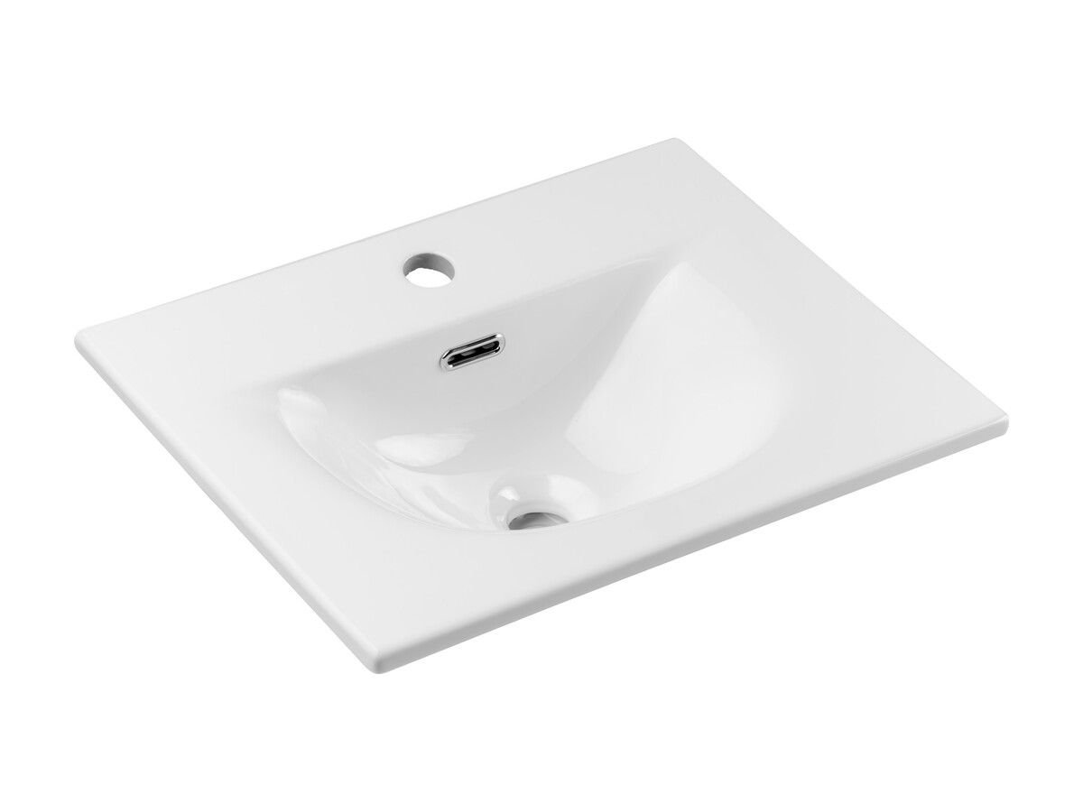 Umywalka meblowa Comad Sky 50x40 cm prostokątna biały połysk