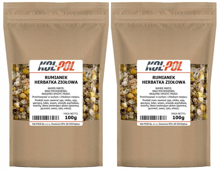 Rumianek Herbata Ziołowa 200g Koszyczek rumianku kwiat naturalny Kol-Pol