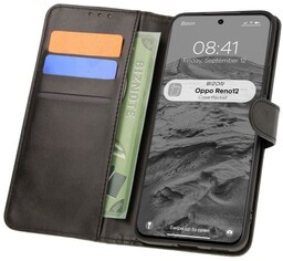 Bizon Etui z klapką Case Pocket do Oppo Reno 12, czarne