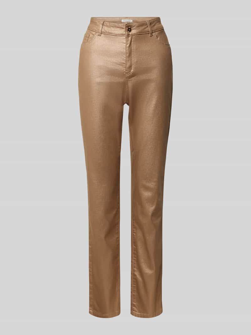 Spodnie materiałowe o kroju slim fit z 5 kieszeniami