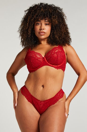 Hunkemöller Stringi Daisy Czerwony