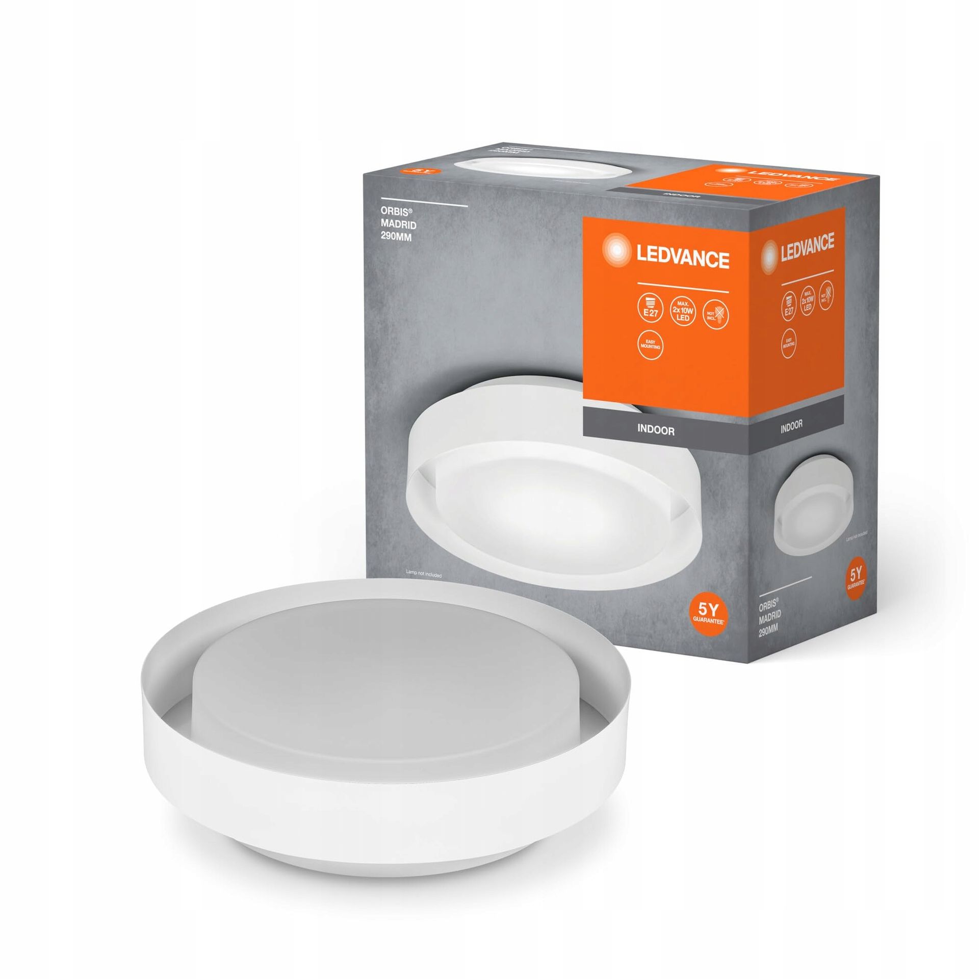 Ledvance 0 Lampa sufitowa Orbis Madryt 290 mm,