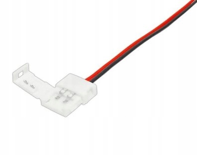 Złączka do taśmy Led bez silikonu 8mm Click (z przewodem) Lvt 1szt