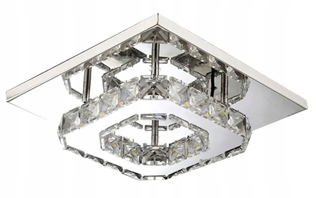 Lampa Sufitowa Kryształowa Plafon Glamour 8W