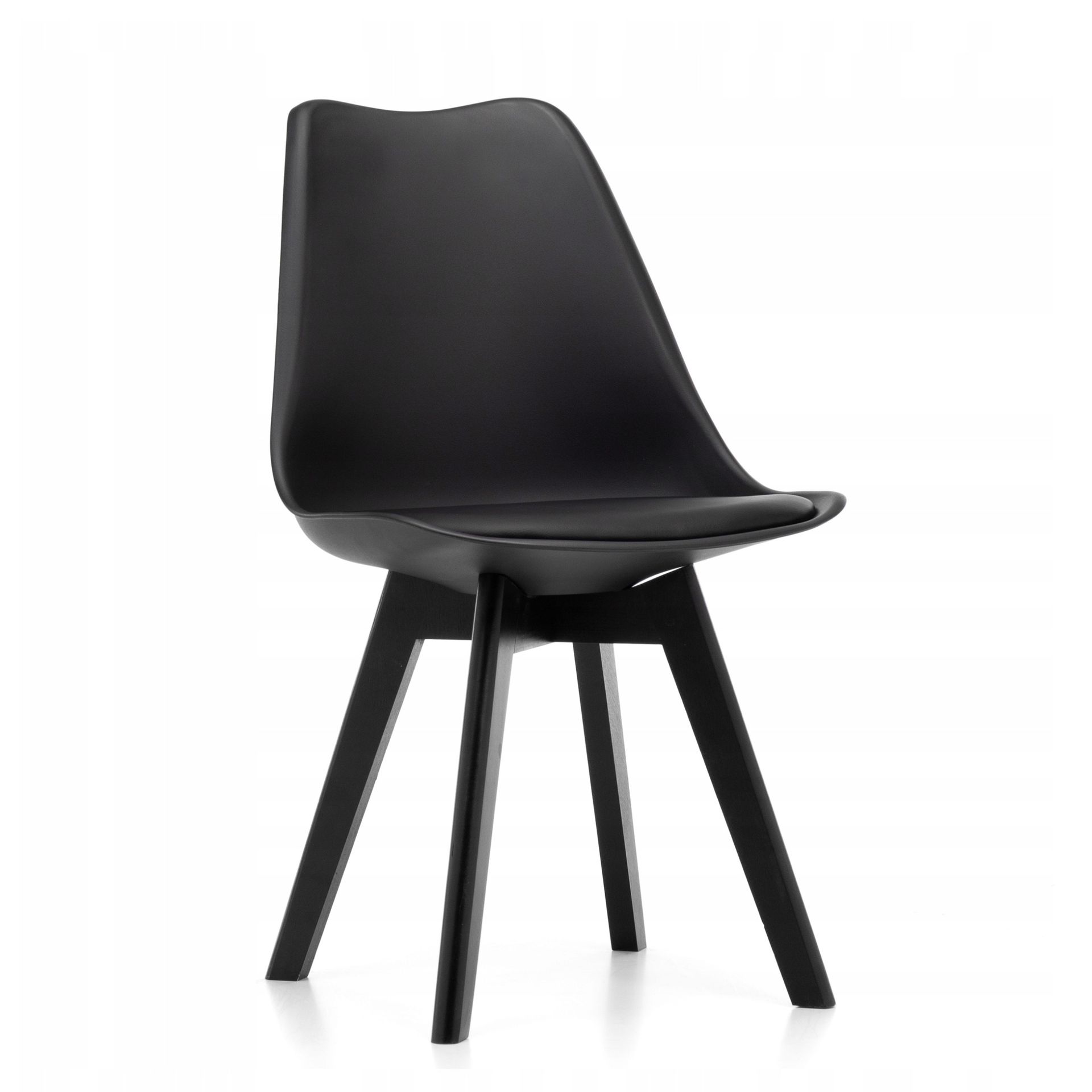 Krzesło Skandynawskie Z Poduszką Dsw Dublin Czarny