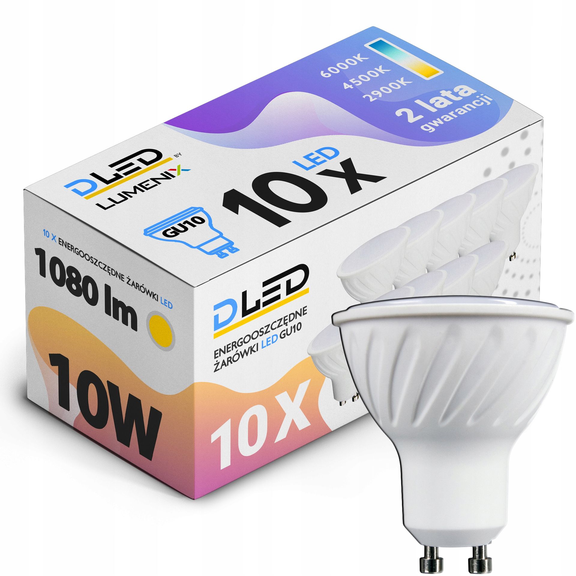 10x Żarówka Led GU10 1080lm 10W CCD Neutralna