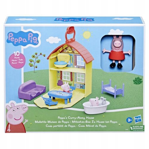 Świnka Peppa Pig przenośny mały domek ruchome figurki