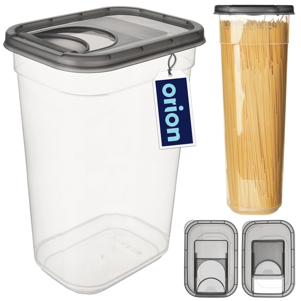 Pojemnik na produkty sypkie z dozownikiem GREY 3,2 l