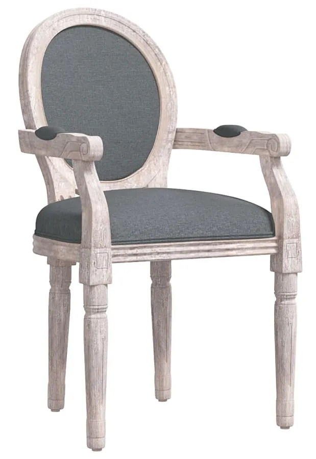 Jasnoszare krzesło tapicerowane z drewnianą ramą K2-T58