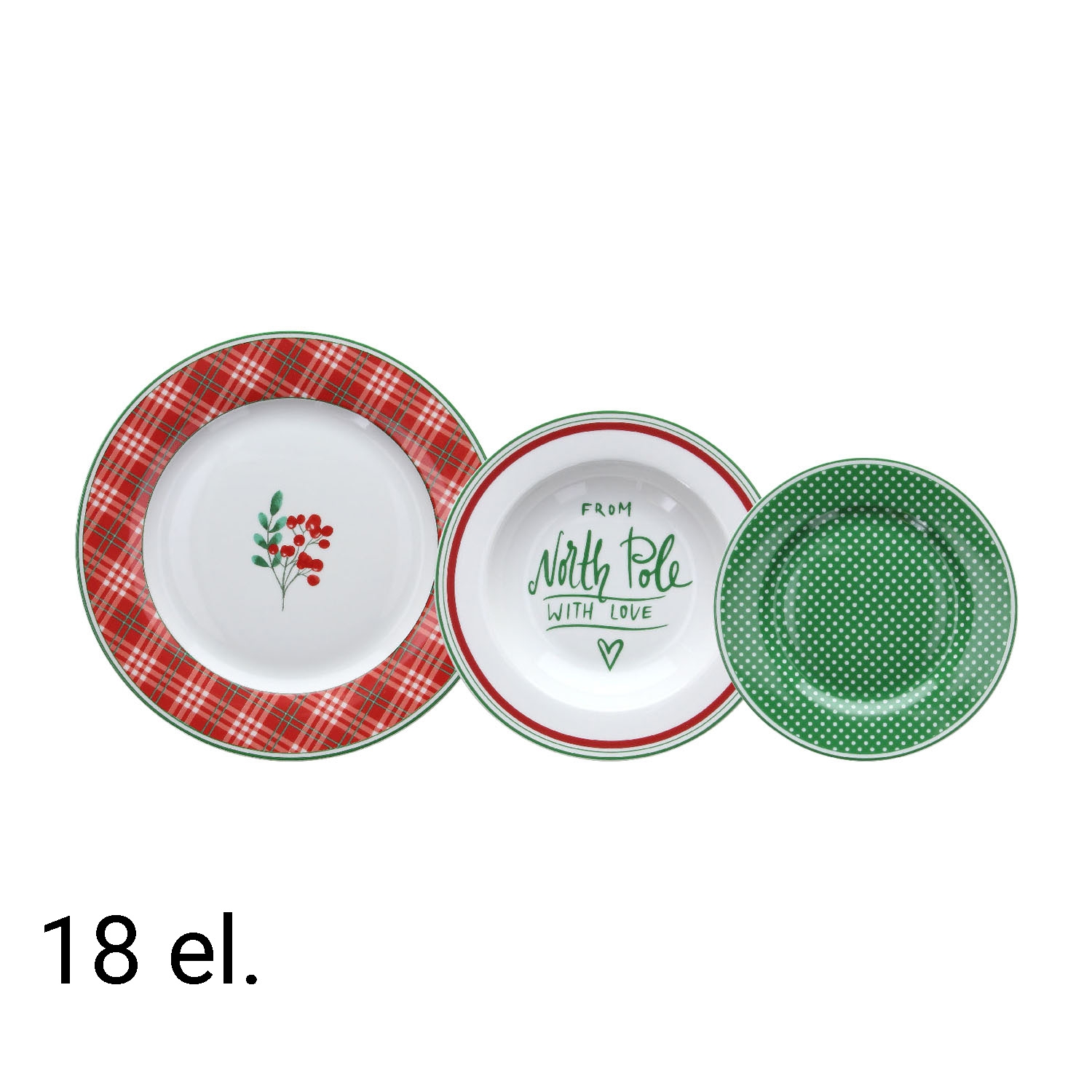 Zestaw talerzy Tognana Atollo North Pole, 18 elementów, wielokolorowy