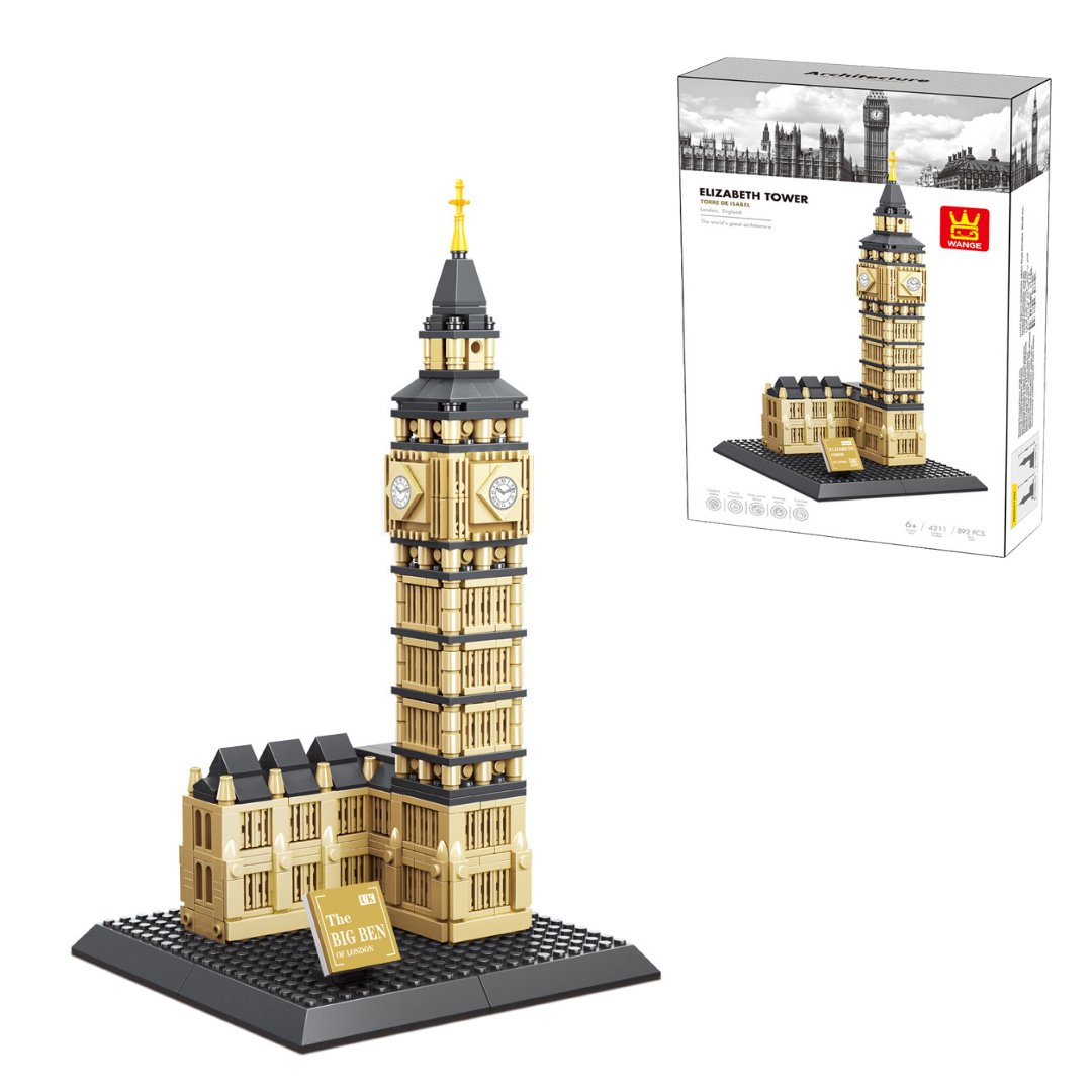 Klocki konstrukcyjne Wange 4211 - Big Ben (Elizabeth Tower), 892 elementy
