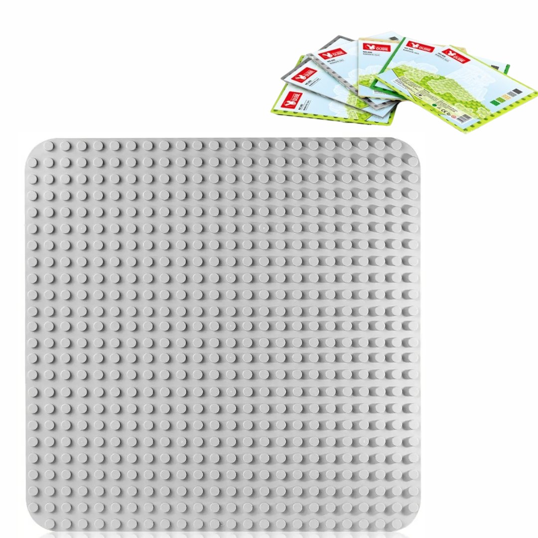 Klocki edukacyjne Wange DUBIE 904 – Płytka bazowa 24x24 w kolorze jasnoszarym do DUPLO