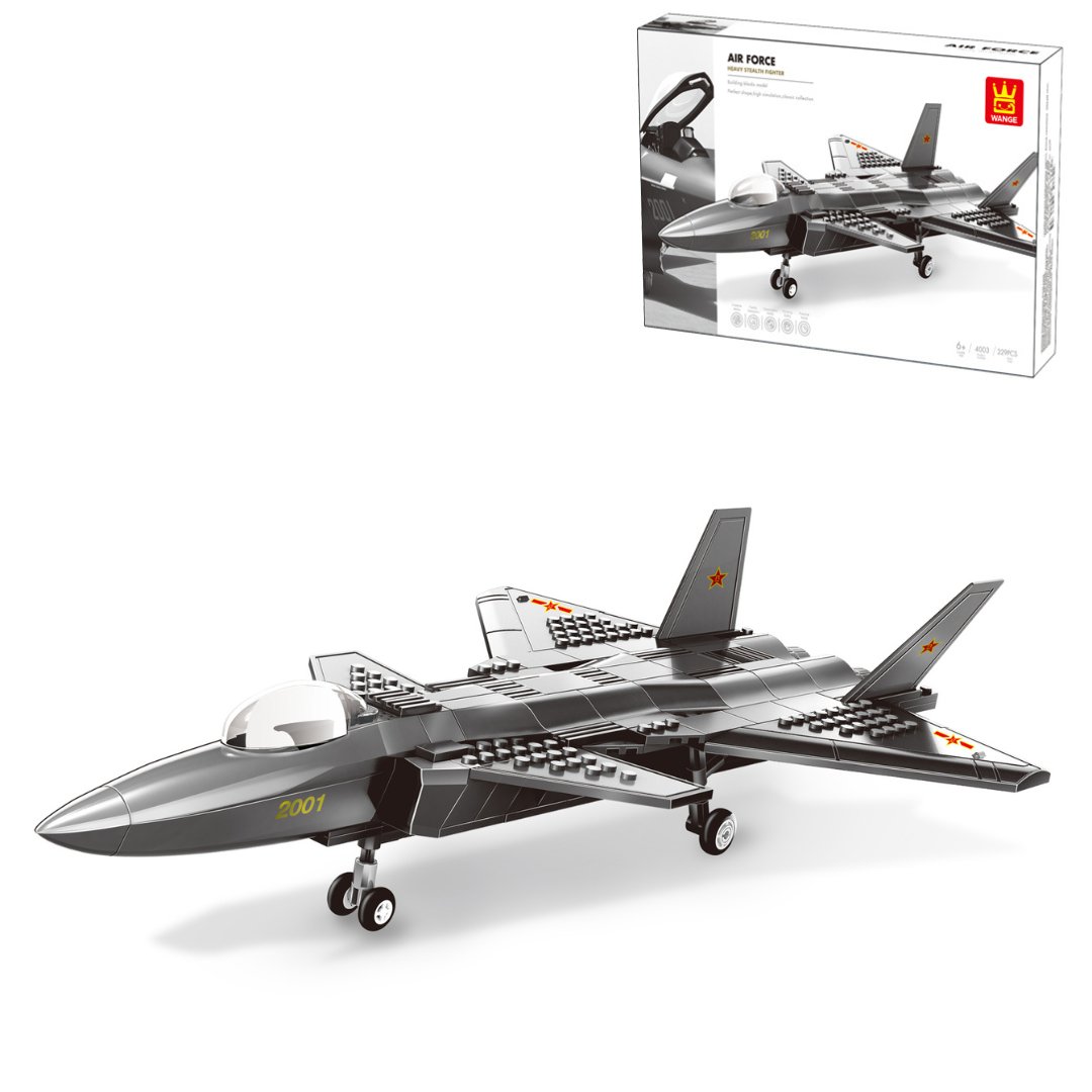 Klocki konstrukcyjne Wange 4003 - Myśliwiec Chengdu J-20, 286 elementów