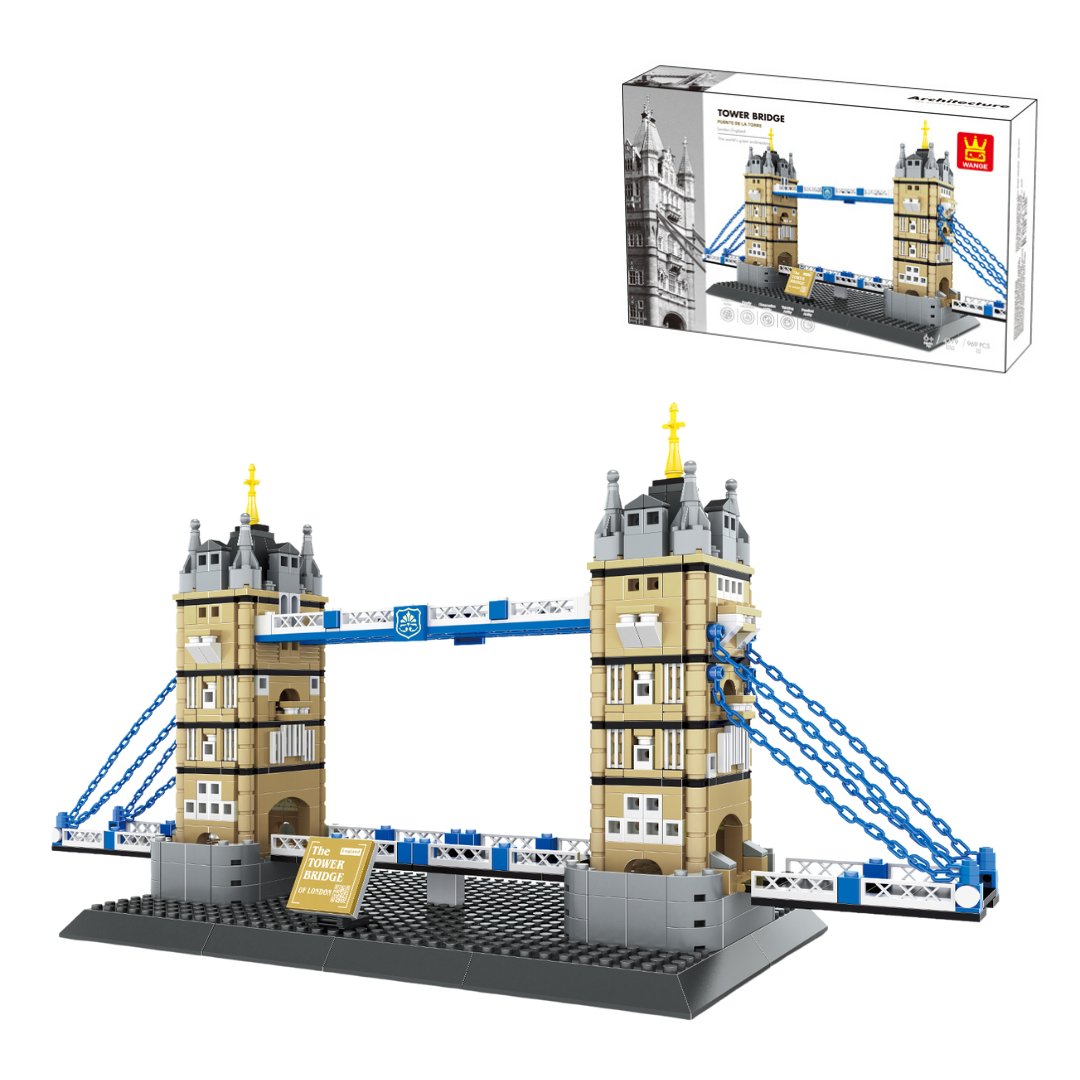 Klocki konstrukcyjne Wange 4219 - Tower Bridge w Londynie, 969 elementów