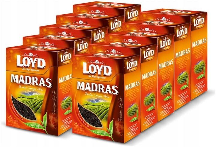 Ostra Indyjska Czarna Herbata Liściasta Madras Liście Premium 100g LOYD